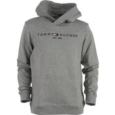 Tommy Hilfiger Boys Hoodies Tommy Hilfiger Essential Logo Organic Cotton Hoody - Light Grey Heather (KS0KS00213)