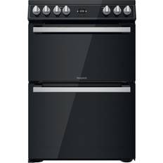 Freestanding Ceramic Cookers Hotpoint HDT67V9H2CB/UK Black