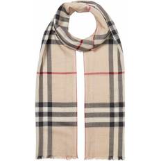 Burberry Lightweight Check Scarf - Stone