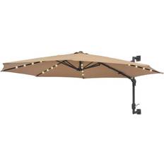 Metal Parasols & Accessories vidaXL Wall-mounted Parasol with LED 300cm