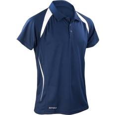 Men - Running Polo Shirts Spiro Team Spirit Polo Shirt Men - Navy/White