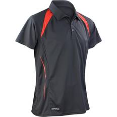 Men - Running Polo Shirts Spiro Team Spirit Polo Shirt Men - Black/Red