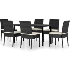 vidaXL 3065696 Patio Dining Set, 1 Table incl. 6 Chairs