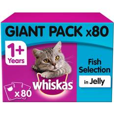 Whiskas Cats - Wet Food Pets Whiskas Fish in Jelly Adult 1+ Wet Cat Food Pouches