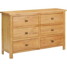 vidaXL Solid Oak Wood Chest of Drawer 105x73cm