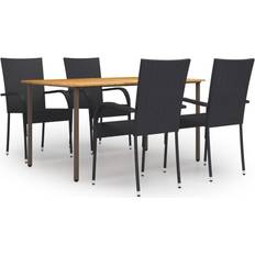 vidaXL 3072492 Patio Dining Set, 1 Table incl. 4 Chairs