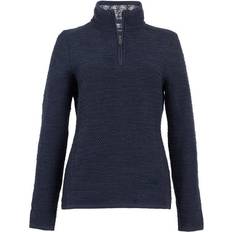 Weird Fish Aria 1/4 Zip Eco Macaroni Jumper - Navy