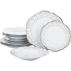 Waterside Dotty Flower Shape Dinner Set 12pcs