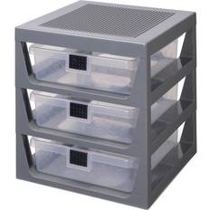 3 drawer plastic storage Lego 3-Drawer Storage Rack