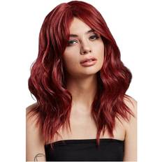 Smiffys Fever Ashley Wig Ruby Red