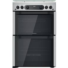 60cm - Stainless Steel Gas Cookers Hotpoint HDM67G0CCX/UK Black, Stainless Steel, Silver