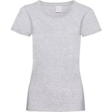 Universal Textiles Womens Value Fitted Short Sleeve Casual T-shirt - Grey Marl