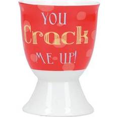 Porcelain - Red Egg Cups KitchenCraft You Crack Me Up Egg Cup