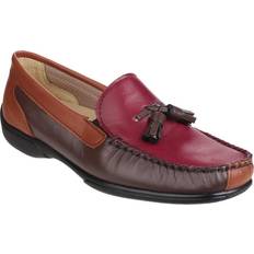 Red Low Shoes Cotswold Biddlestone Slip On - Chestnut/Tan/Wine