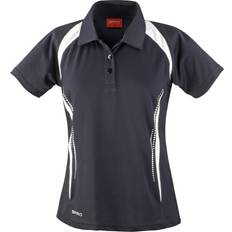 Running - Women Polo Shirts Spiro Team Spirit Polo Shirt Women - Black/White