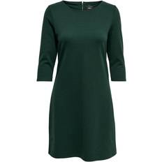 Short Dresses - Solid Colours - Viscose Only Stretchy Dress - Green/Pine Grove