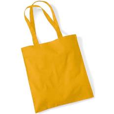 Yellow Fabric Tote Bags Westford Mill W101 Bag for Life Long Handles - Mustard