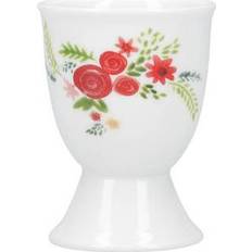 Porcelain - Red Egg Cups KitchenCraft Flowers Egg Cup