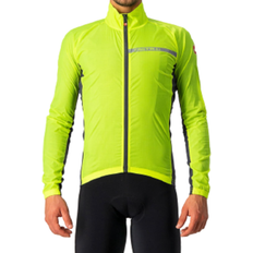 Castelli Jackets Castelli Squadra Stretch Cycling Jacket Men - Yellow Fluo/Dark Gray