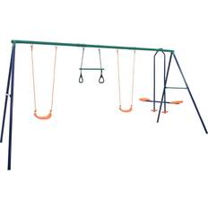 vidaXL Swing Set with Gymnastic Rings & 4 Seater