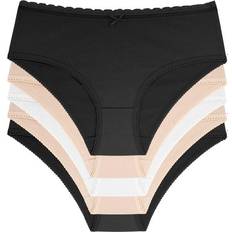 L Knickers Dorina Naomi Hipster Panties 5-pack - Black/White/Beige