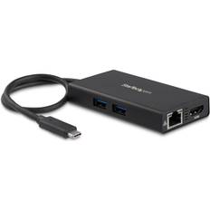 StarTech USB C-2xUSB A/HDMI/RJ45/USB C M-F 0.3m