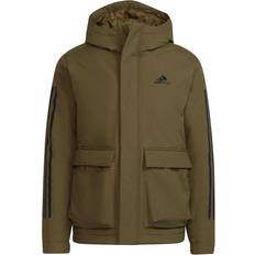 Adidas Utilitas 3-Stripes Hooded Jacket Unisex - Focus Olive