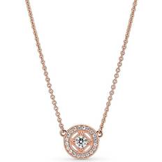 Pandora Vintage Circle Collier Necklace - Rose Gold/Transparent