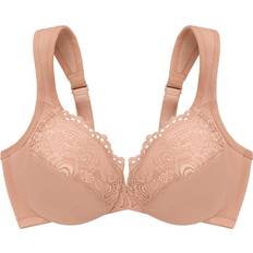 Glamorise Low Cut WonderWire Lace Bra - Cappuccino