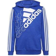 Adidas Essentials Logo Hoodie - Bold Blue/White (GS2189)