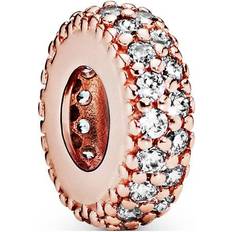 Pandora Sparkle Spacer Charm - Rose Gold/Transparent