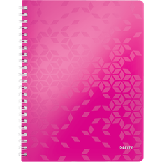 Leitz Calendar & Notepads Leitz WOW Notebook A4 Ruled Wirebound with PP Cover
