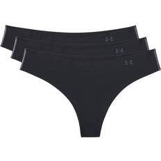 Under Armour Elastane/Lycra/Spandex Knickers Under Armour Pure Stretch Thong 3-pack - Black