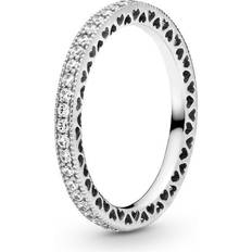 Pandora Sparkle & Hearts Ring - Silver/Transparent