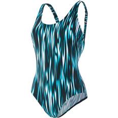 Polyamide Swimsuits Speedo Aurasheen Printed Swimsuit - Nordic Teal/Black