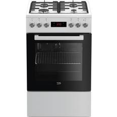 50cm - Timer Gas Cookers Beko FSE 52320 DWD White