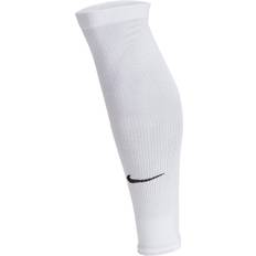 Men - White Arm & Leg Warmers Nike Squad Soccer Leg Sleeves Unisex - White/Black
