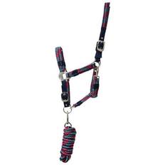 Hy Equestrian Multicolour Adjustable Head Collar & Lead Rope