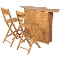 vidaXL 43805 Outdoor Bar Set, 1 Table incl. 2 Chairs