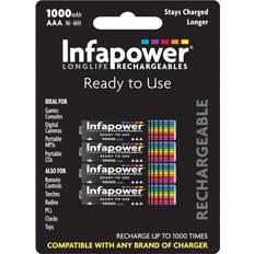 Infapower AAA 1000mAh Compatible 4-pack