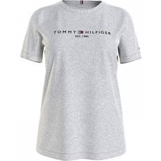 Tommy Hilfiger Women Tops Tommy Hilfiger Essential Crew Neck Logo T-shirt - Light Grey