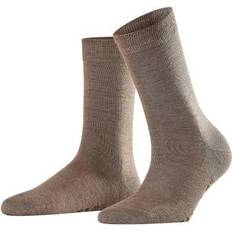 Brown - Women Socks Falke Softmerino Women Socks - Pebble