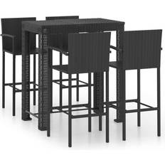 Rectangular Outdoor Bar Sets Garden & Outdoor Furniture vidaXL 3064812 Outdoor Bar Set, 1 Table incl. 4 Chairs