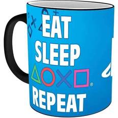 GB Eye Playstation Eat Sleep Repeat Heat Change Mug 30cl