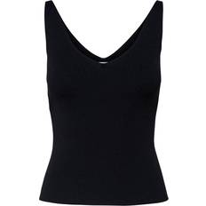 Jacqueline de Yong Women T-shirts & Tank Tops Jacqueline de Yong Nanna V-Neck Sleeveless Top - Black/Black
