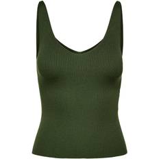 Jacqueline de Yong Women T-shirts & Tank Tops Jacqueline de Yong Nanna V-Neck Sleeveless Top - Green/Kalamata