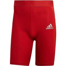 Men - Red Tights Adidas Techfit Short Tights Men - Team Power Red