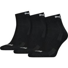 Puma Men Socks Puma Unisex Cushioned Quarter Socks 3-pack - Black