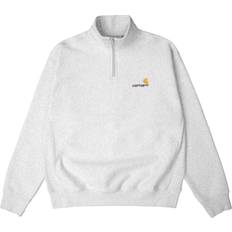 Carhartt Half Zip American Script Sweatshirt - Ash Heather