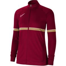 Nike XXS Outerwear Nike Academy 21 Knit Track Training Jacket Women - Team Red/White/Jersey Gold